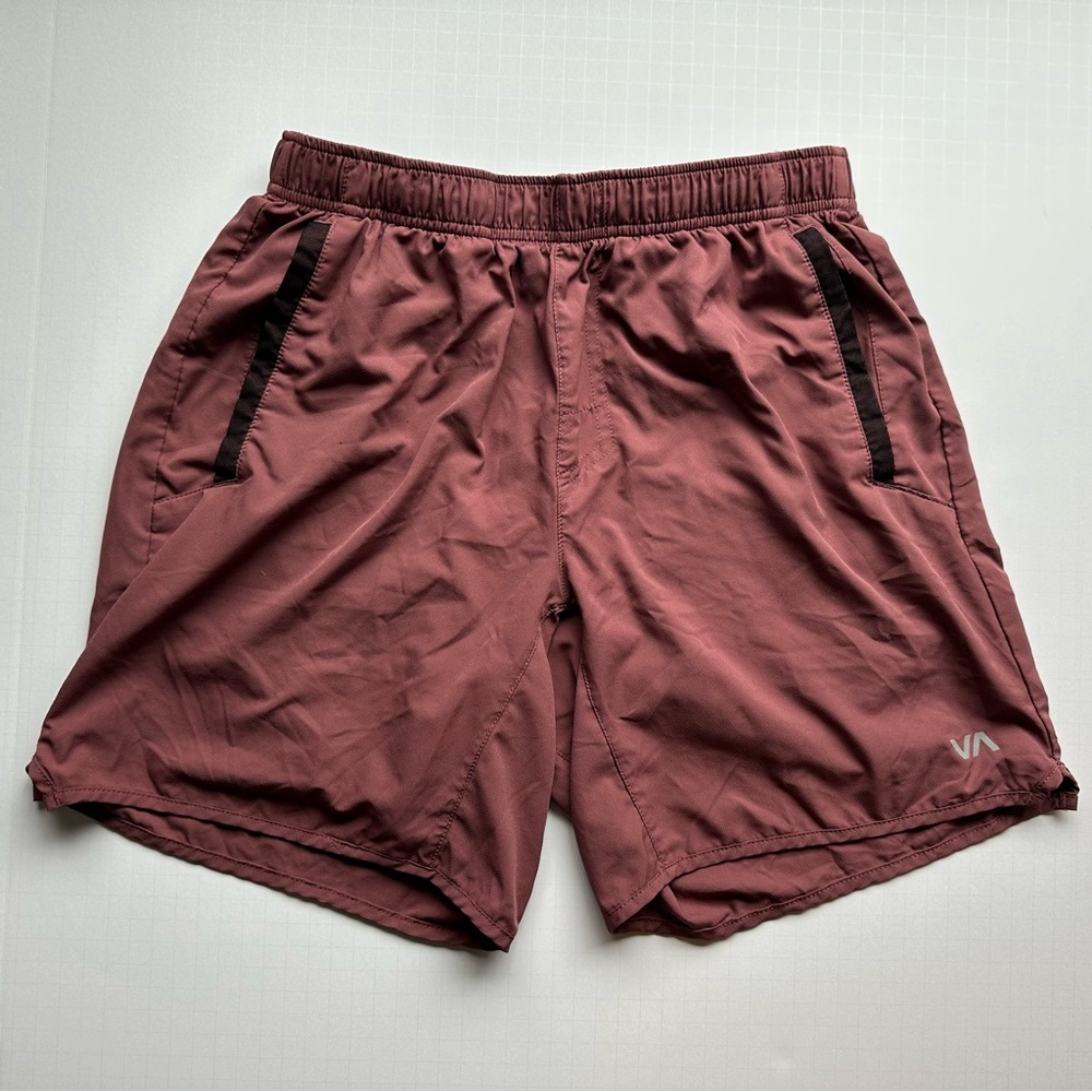 RVCA Men's Burgundy Shorts